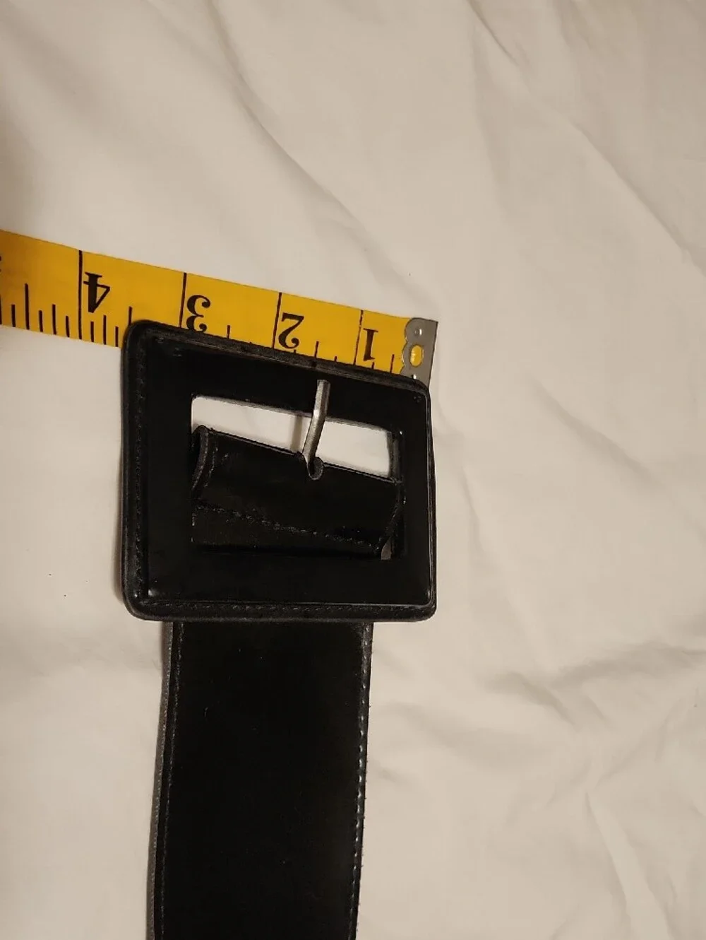 Black Patent Waist Belt for Women